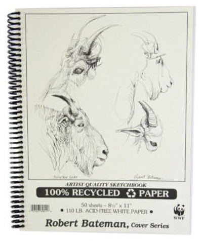 Robert Bateman sketchbook 8.5x11 50 sheets